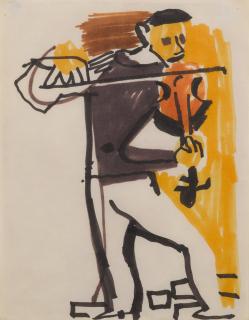 David Park - Untitled (Man with Violin), circa 1959-60