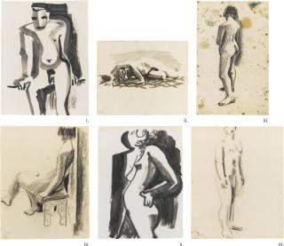 David Park - Untitled (Nude Female Studies) [Six Works]