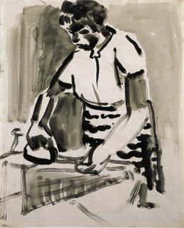 David Park - Woman Ironing