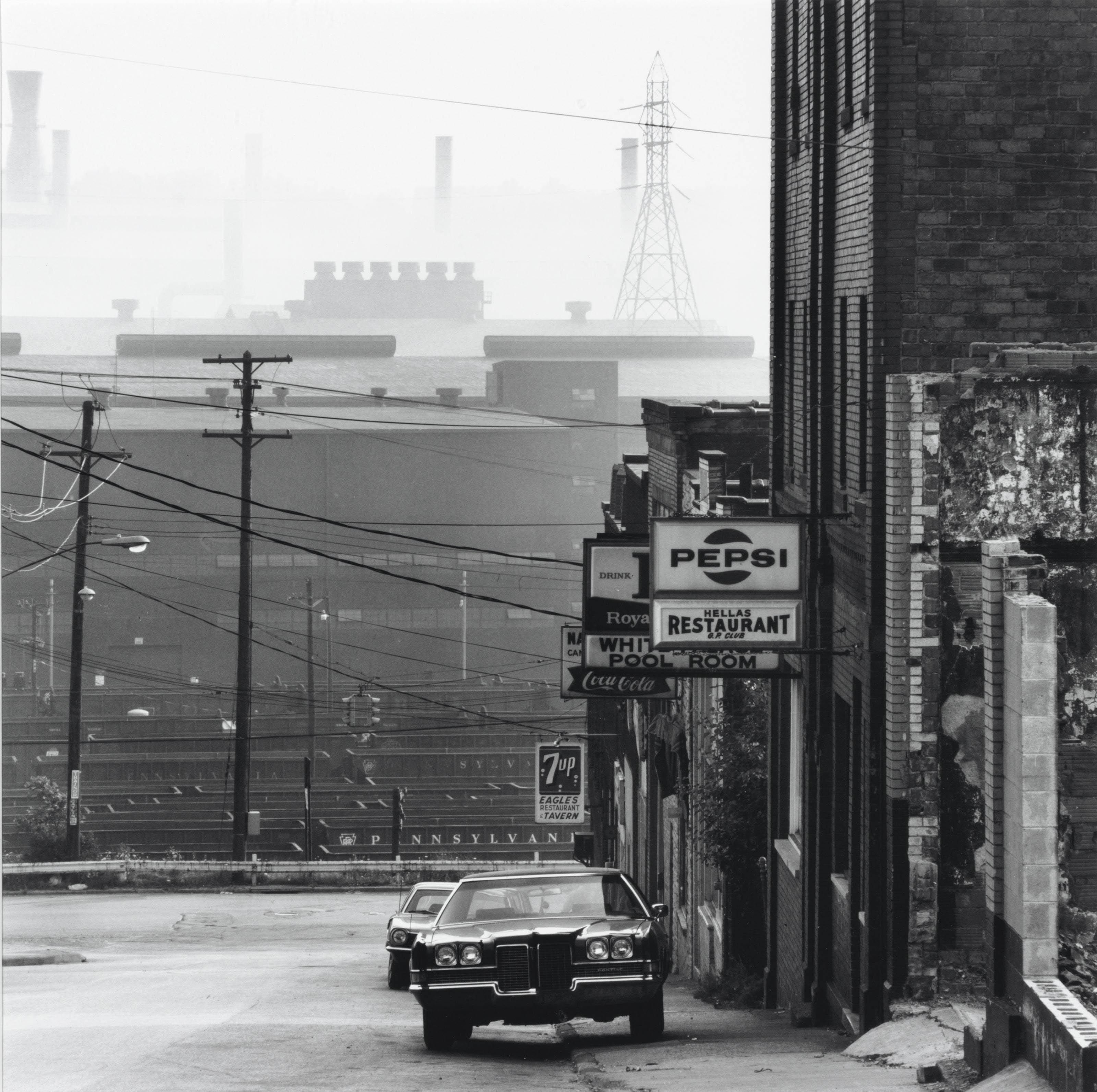 David Plowden - Youngstown, Ohio, Street by Steel Mills, 1970; and Bloomfield Bridge, Pittsburgh, Pennsylvania, 1960