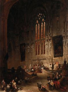 David Roberts, R.A. - Chancel of the Church of St. Rombauld, Tirlemont, Flanders