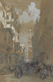 David Roberts, R.A. - Mosque, El Mooristan, Cairo, Egypt