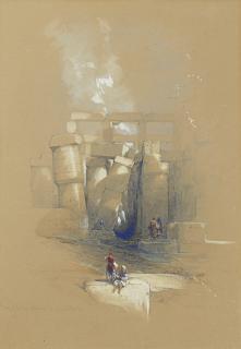 David Roberts, R.A. - Part of the hall of columns at Karnak, Thebes, Egypt