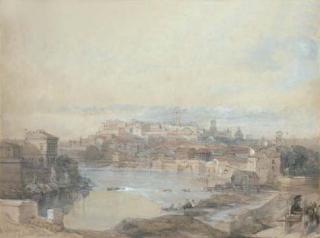 David Roberts, R.A. - The Capitol viewed across the Tiber, Rome