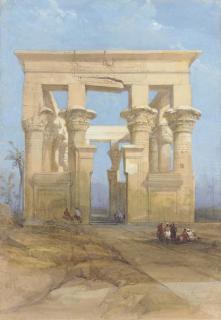 David Roberts, R.A. - The Hypaethral temple, Philae, Egypt