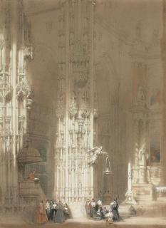 David Roberts, R.A. - The Interior of the Church of San Miguel, Jerez de la Frontera, Spain