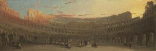 David Roberts, R.A. - The Interior Of The Colosseum At Dawn