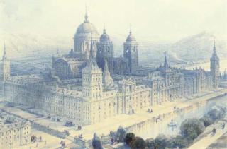 David Roberts R.A. - The Palace of The Escorial, Near Madrid, Spain