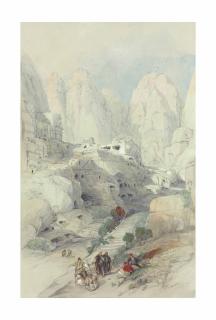 David Roberts, R.A. - The ravine, Petra, the Holy Land