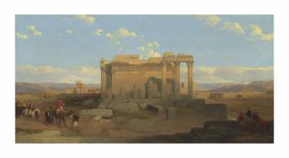 David Roberts - The Ruins of the Smaller Temple at Baalbec