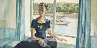 David Rolt - Portrait Of An Elegant Lady, Seated, In Front Of A Window