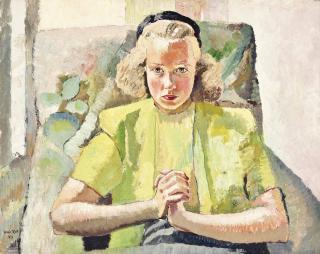 David Rolt - Portrait Of Young Girl In Green