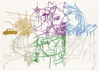 David Salle - The Drunken Chauffeur: one plate