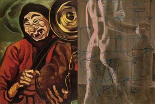 David Salle - Untitled (Diptych)