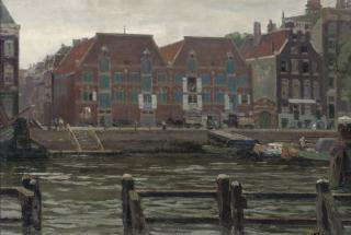 David Schulman - A view of the Prins Hendrikkade, Amsterdam