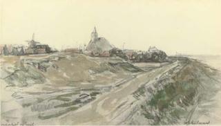 David Schulman - Oudeschild Op Texel: View of A Village