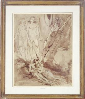 David Scott - Guardian Angels Defending Adam And Eve From Satan