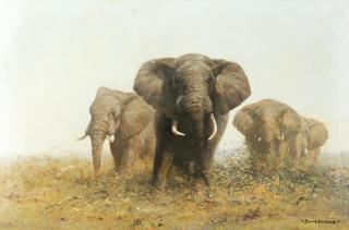 David Shepherd C.B.E. - African Elephants in the Savanna