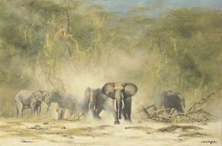 David Shepherd, F.R.S.A. - Elephants, Amboseli