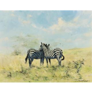 David Shepherd - British A Pair Of Zebras