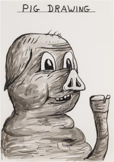 David Shrigley - Untitled (Pig Drawing)