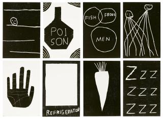 David Shrigley - Untitled Portfolio of 22 Woodcuts