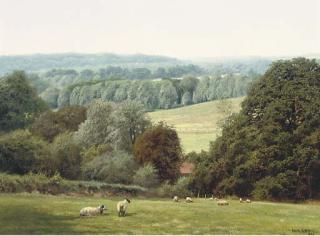 David Smith - Dedham Vale; and Swans on a tranquil river