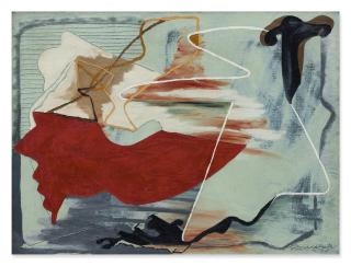 David Smith - Untitled (Virgin Island Landscape with Brown Shell)