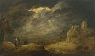 David Teniers II - A Landscape With Lightning
