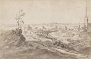 David Teniers The Younger - Dune Landscape with a Village