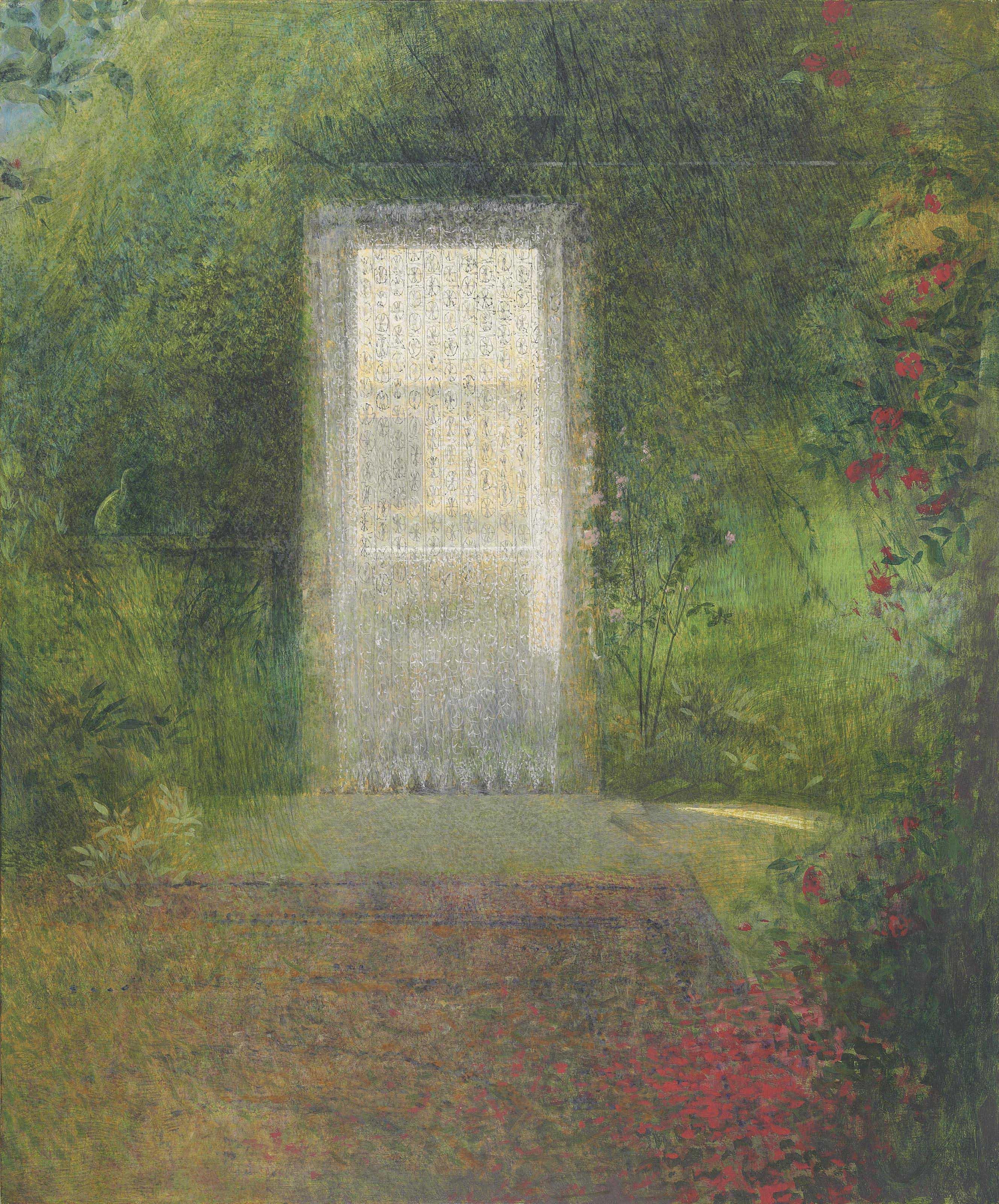 David Tindle, R.A. - Reflection from the garden