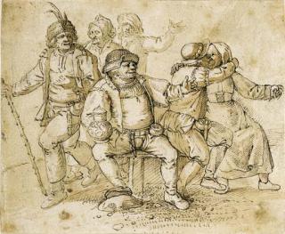 David Vinckboons - A Group Of Peasants Merrymaking