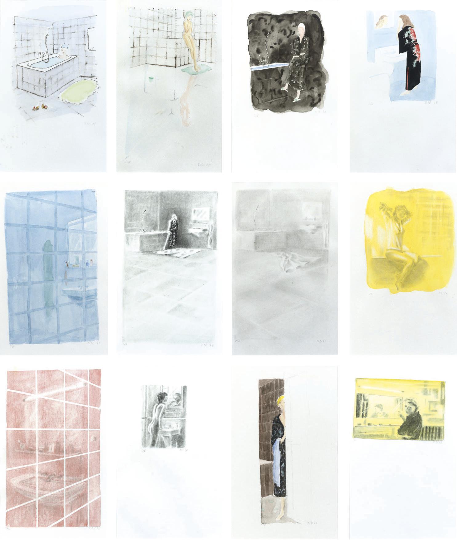 David Weiss - Badezimmer - 12 watercolours