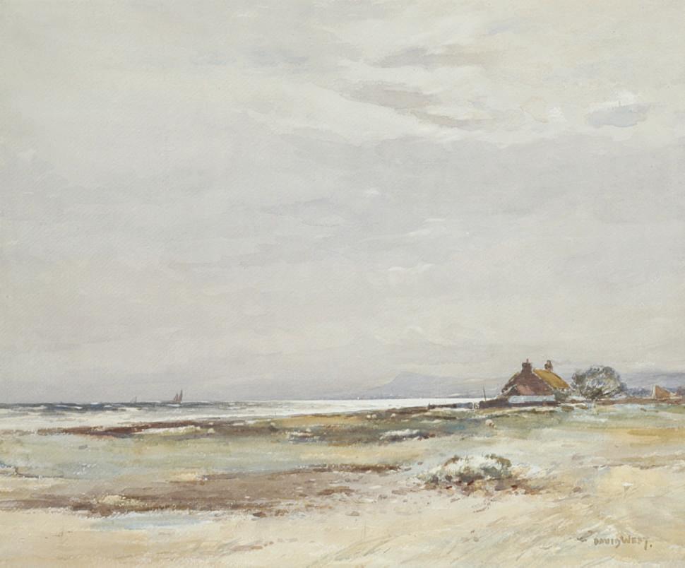 David West, R.S.W. - A coastal landscape