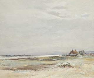 David West, R.S.W. - A coastal landscape