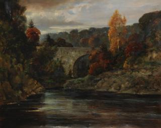 David West RSW - The Bridge of Alvah, Banff