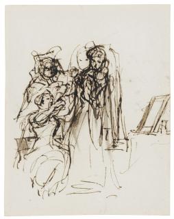 David Wilkie, R.A. - Study for \'The Bride at her Toilet on the Day of her Wedding\'