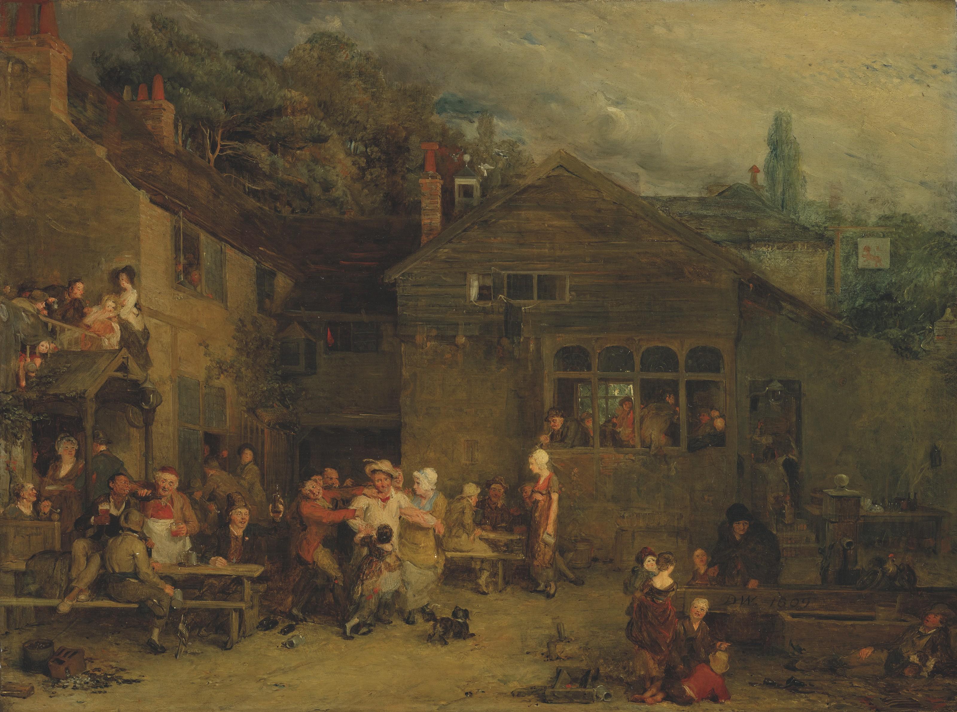 David Wilkie, R.A. - The Village Festival: a finished sketch