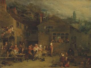 David Wilkie, R.A. - The Village Festival: a finished sketch