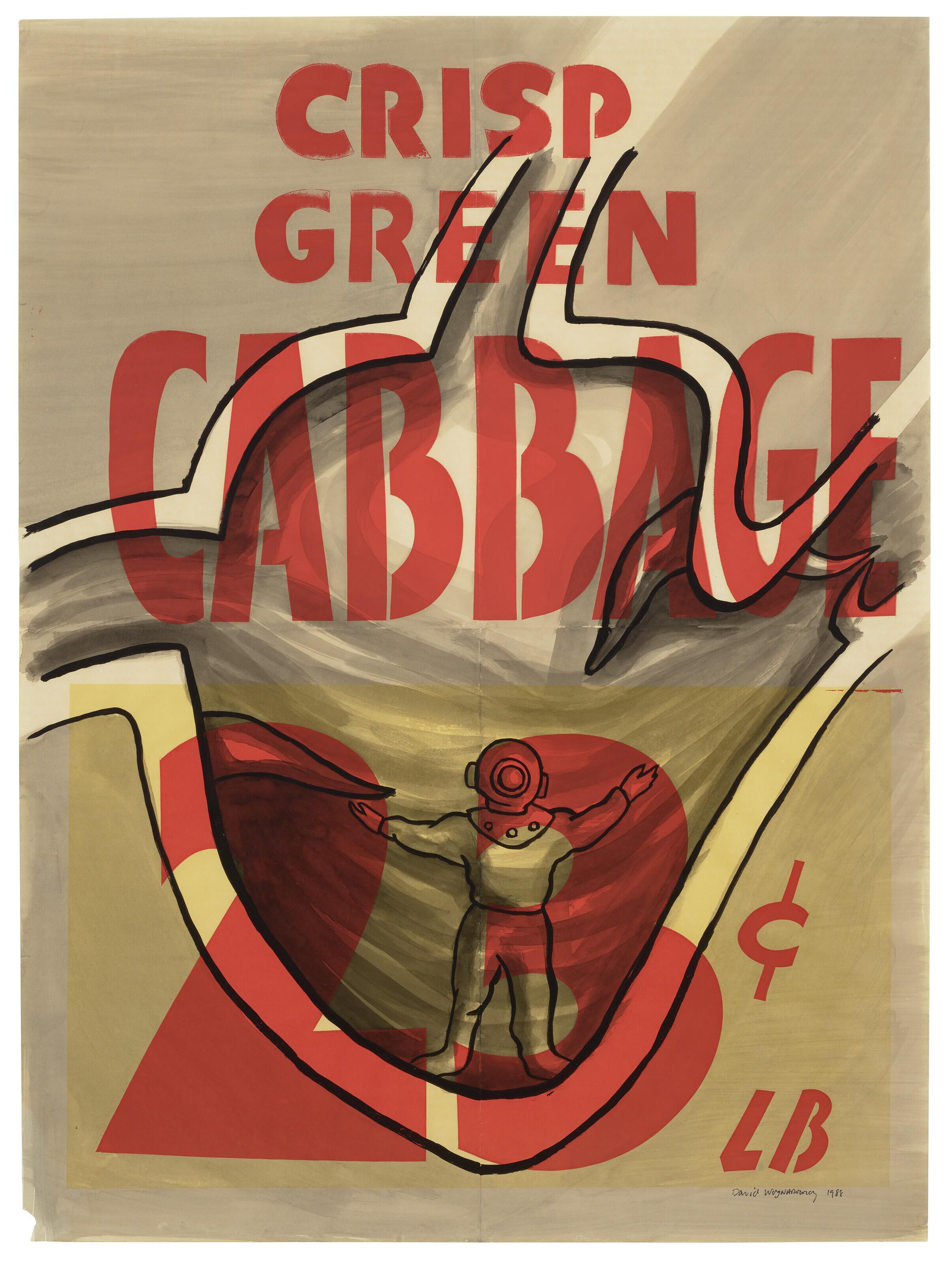 David Wojnarowicz - Untitled (Crisp Green Cabbage – Supermarket Poster)