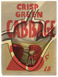 David Wojnarowicz - Untitled (Crisp Green Cabbage – Supermarket Poster)