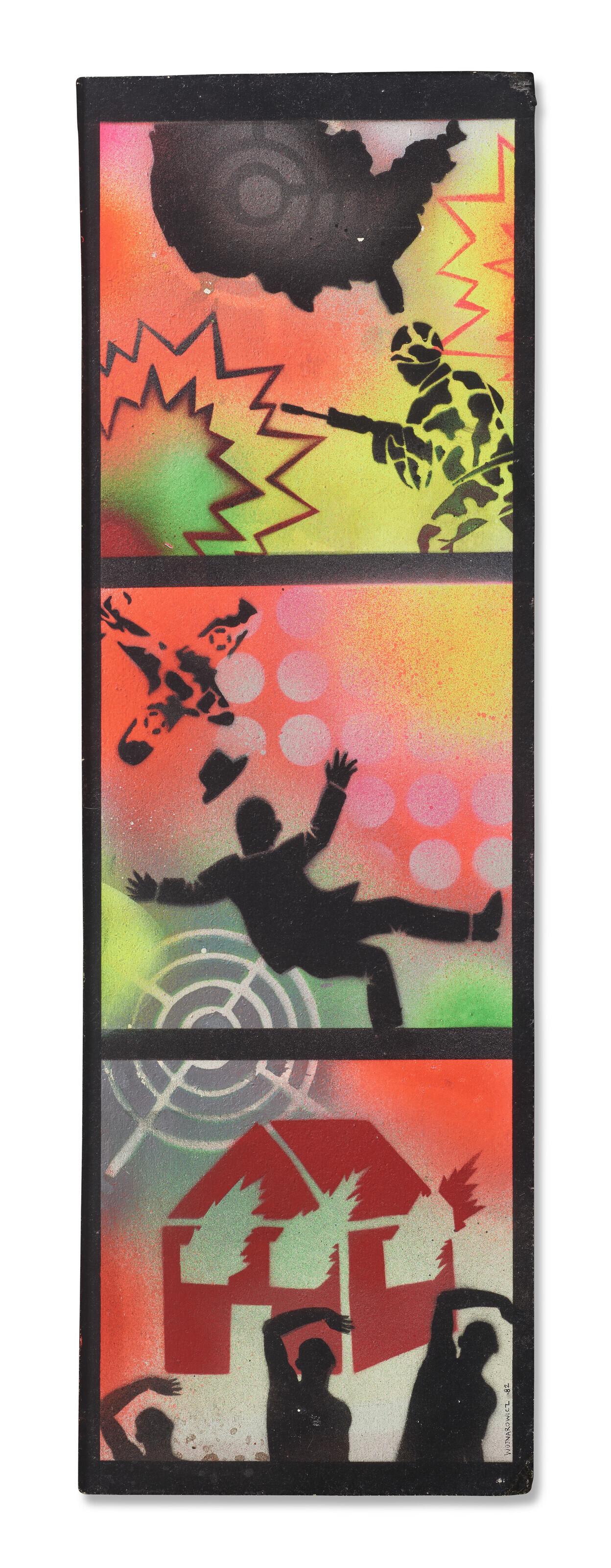 David Wojnarowicz - Untitled (Falling Man and Other Stencils)