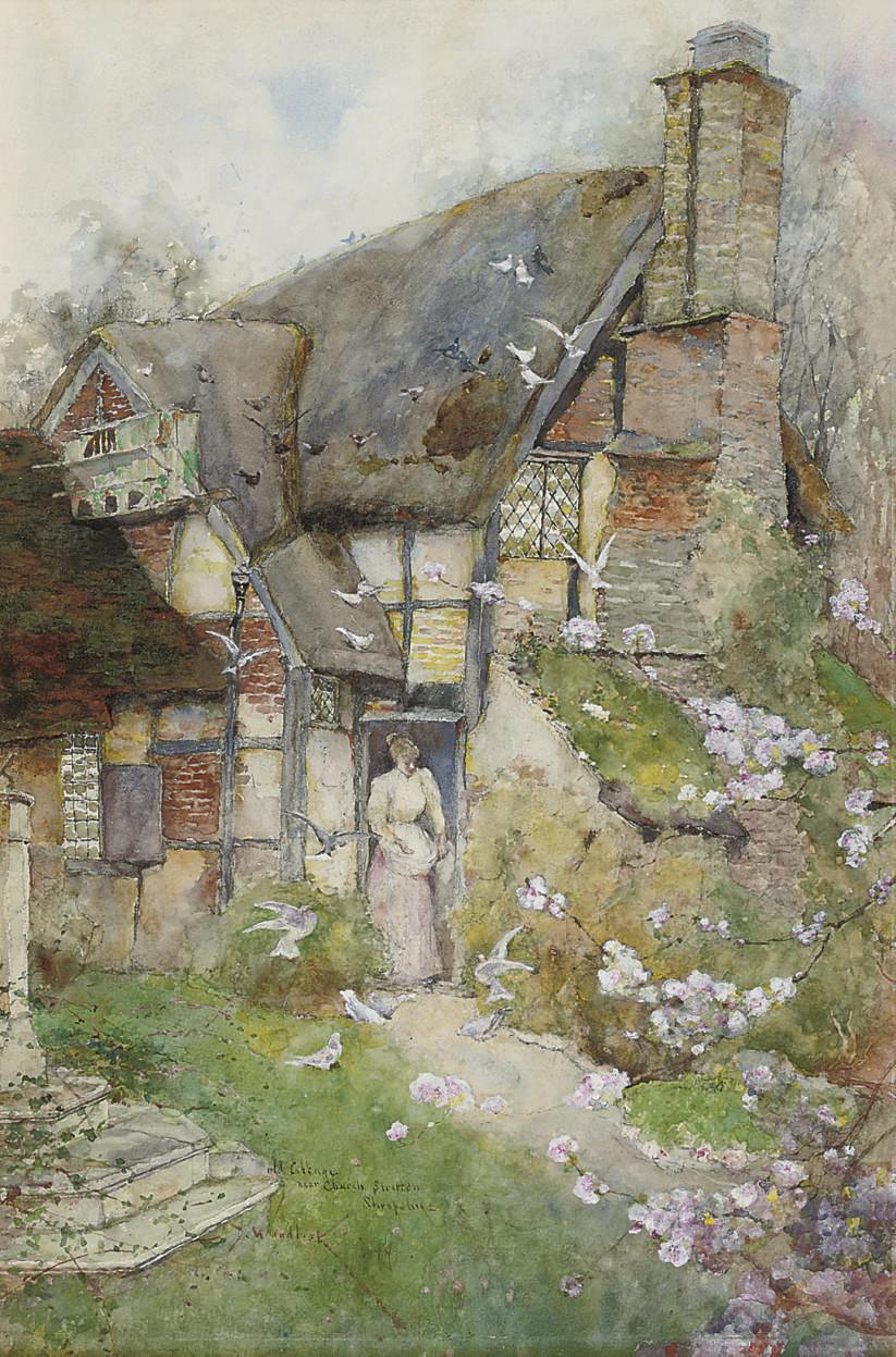 David Woodlock - An old cottage near Church Stretton, Shropshire
