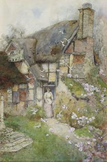 David Woodlock - An old cottage near Church Stretton, Shropshire