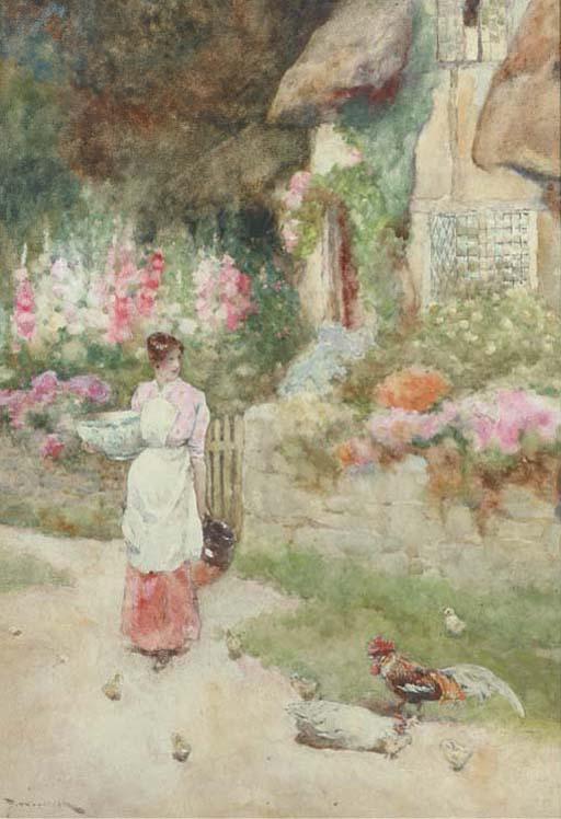 David Woodlock - Feeding the chickens