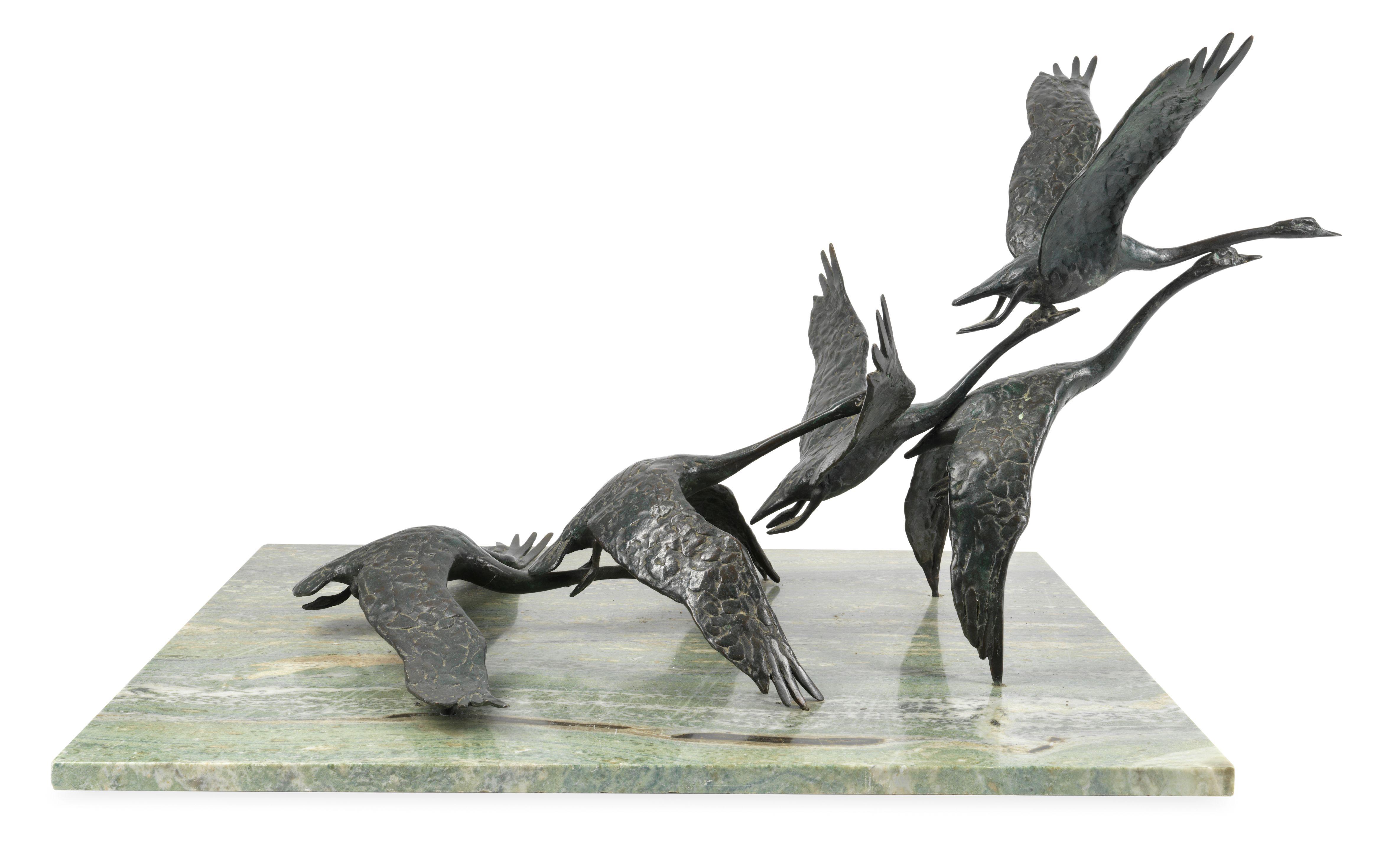 David Wynne O.B.E. - Large Maquette for Flying Swans