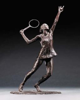 David Wynne, R.A. - Virginia Wade serving