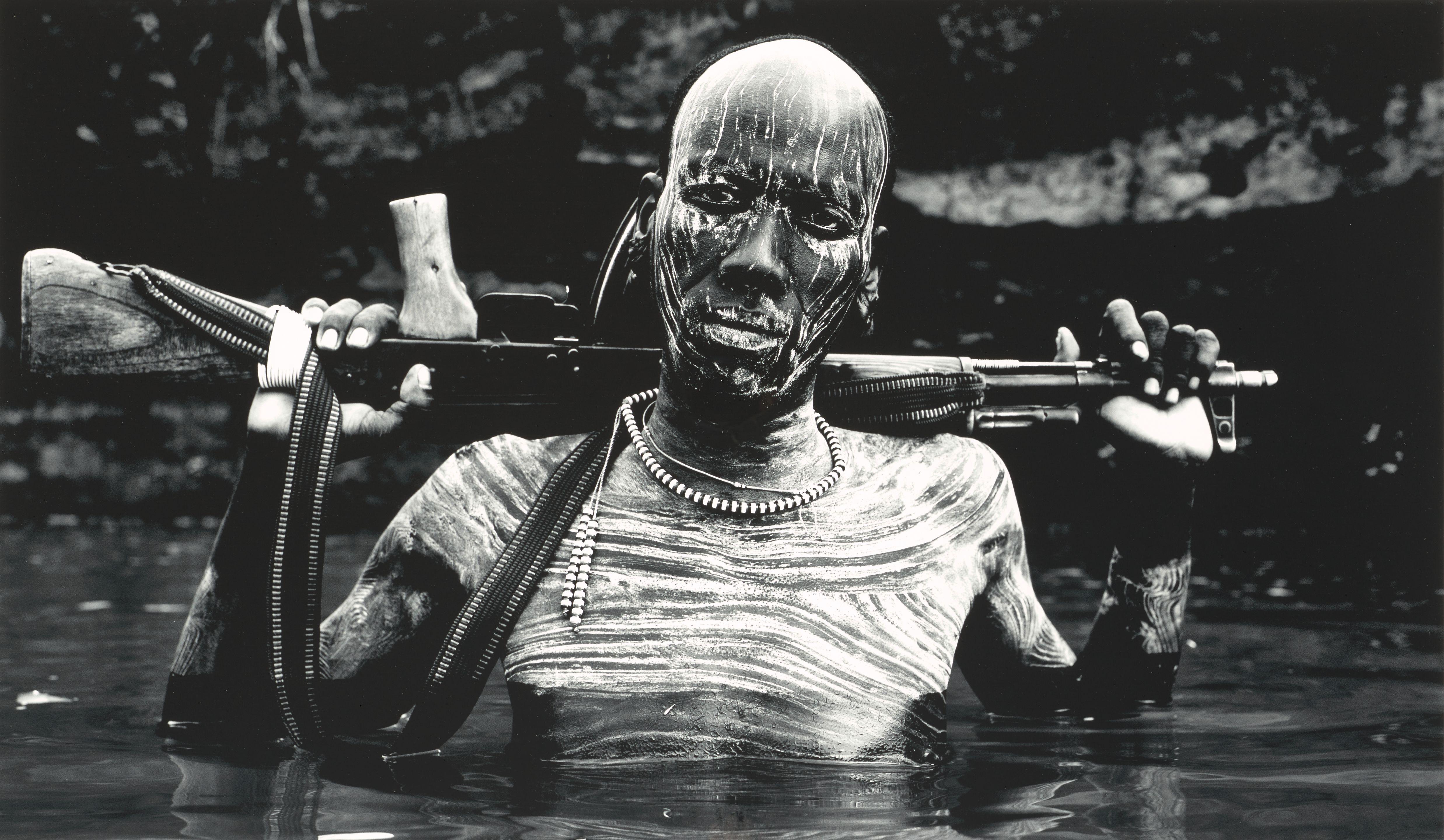 David Yarrow - Warrior Portrait, The Omo, Ethiopia