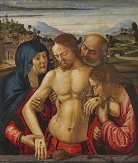 Davide Ghirlandaio - Christ Supported By The Virgin, Saints John The Evangelist And Joseph Of Arimathea