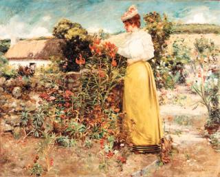 Dawson Dawson-Watson - Among the Flowers, Giverny